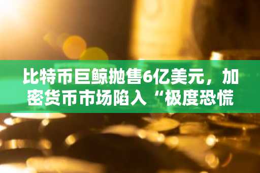 比特币巨鲸抛售6亿美元，加密货币市场陷入“极度恐慌”。