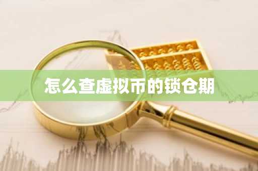 怎么查虚拟币的锁仓期