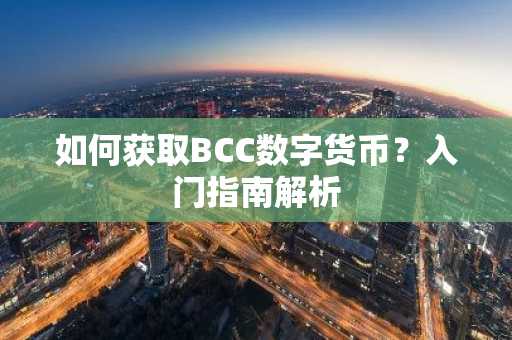 如何获取BCC数字货币？入门指南解析