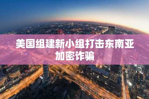 美国组建新小组打击东南亚加密诈骗