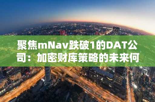 聚焦mNav跌破1的DAT公司：加密财库策略的未来何去何从？