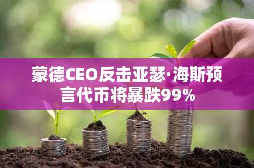 蒙德CEO反击亚瑟·海斯预言代币将暴跌99%