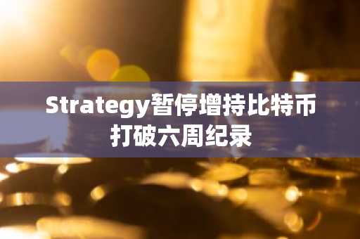 Strategy暂停增持比特币打破六周纪录