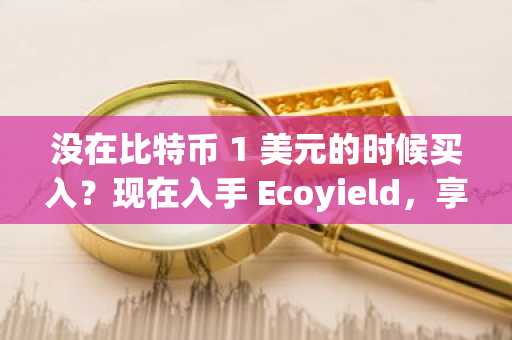 没在比特币 1 美元的时候买入？现在入手 Ecoyield，享受 40% 的额外奖励，或许是最佳加密货币选择。