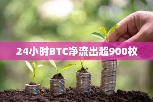 24小时BTC净流出超900枚