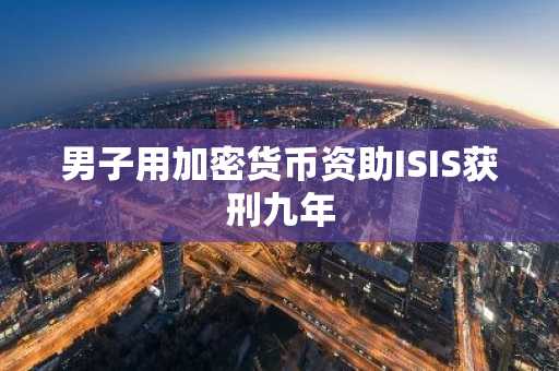 男子用加密货币资助ISIS获刑九年
