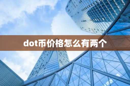dot币价格怎么有两个