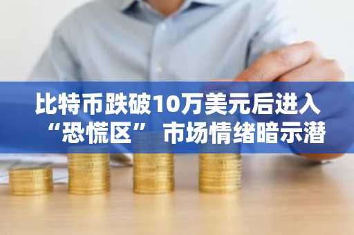 比特币跌破10万美元后进入“恐慌区” 市场情绪暗示潜在反弹机会
