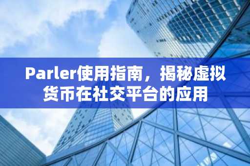 Parler使用指南，揭秘虚拟货币在社交平台的应用