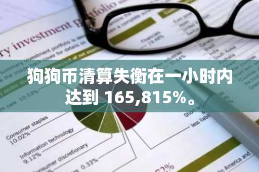 狗狗币清算失衡在一小时内达到 165,815%。