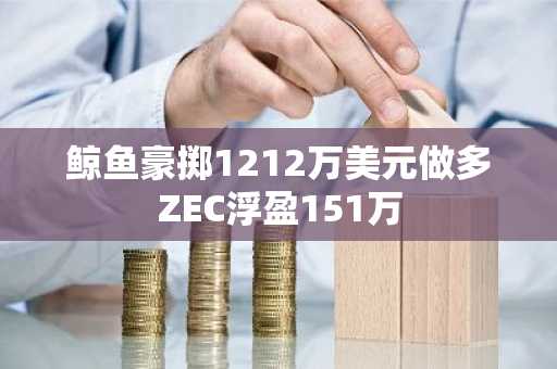 鲸鱼豪掷1212万美元做多ZEC浮盈151万
