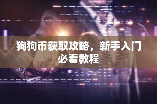 狗狗币获取攻略，新手入门必看教程