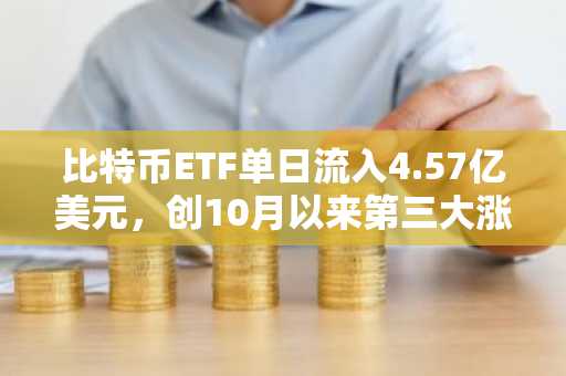 比特币ETF单日流入4.57亿美元,创10月以来第三大涨幅