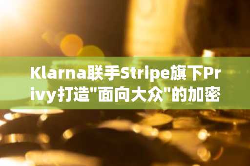 Klarna联手Stripe旗下Privy打造"面向大众"的加密钱包