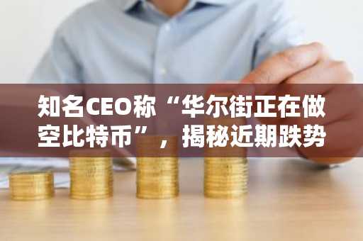 知名CEO称“华尔街正在做空比特币”，揭秘近期跌势背后的真正原因
