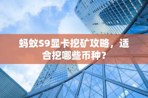 蚂蚁S9显卡挖矿攻略,适合挖哪些币种?