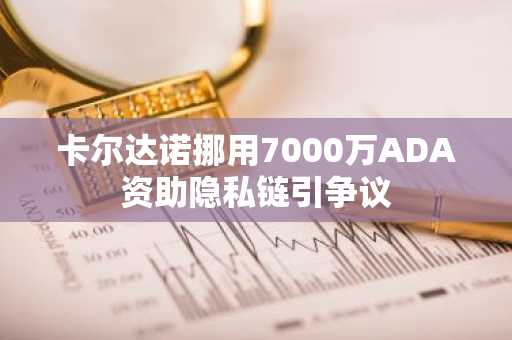 卡尔达诺挪用7000万ADA资助隐私链引争议