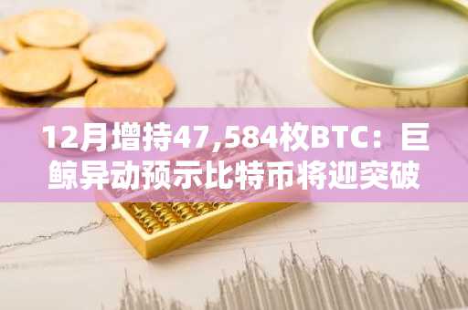 12月增持47,584枚BTC：巨鲸异动预示比特币将迎突破行情？