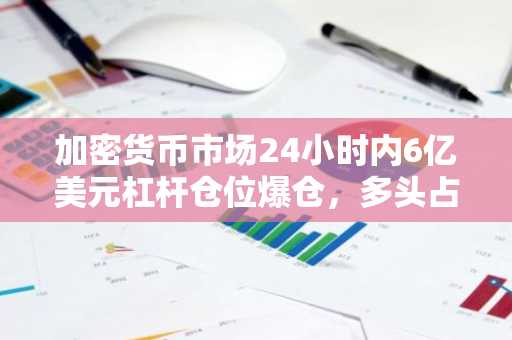 加密货币市场24小时内6亿美元杠杆仓位爆仓，多头占比高达86.56%