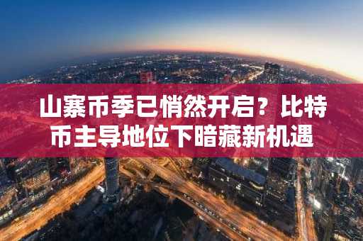 山寨币季已悄然开启？比特币主导地位下暗藏新机遇