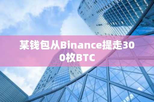 某钱包从Binance提走300枚BTC