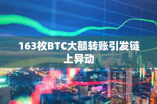163枚BTC大额转账引发链上异动