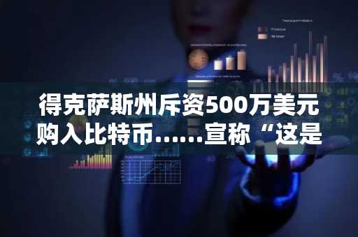 得克萨斯州斥资500万美元购入比特币……宣称“这是金融的未来”