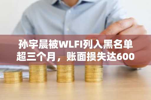 孙宇晨被WLFI列入黑名单超三个月，账面损失达6000万美元