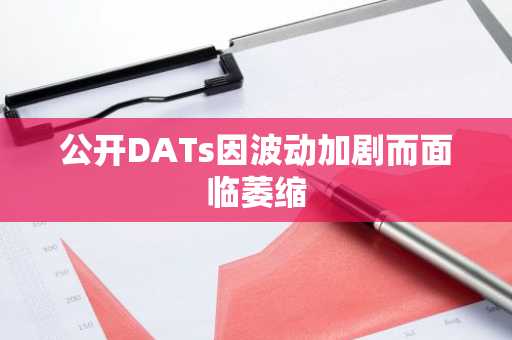 公开DATs因波动加剧而面临萎缩