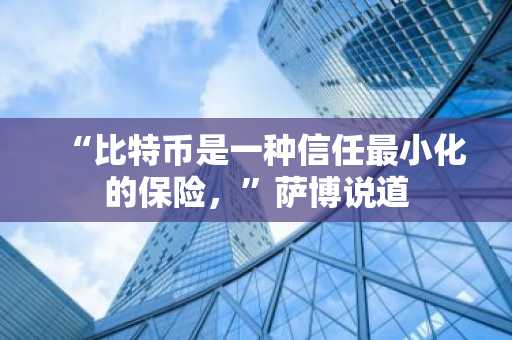 “比特币是一种信任最小化的保险，”萨博说道