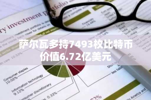 萨尔瓦多持7493枚比特币价值6.72亿美元