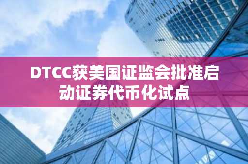 DTCC获美国证监会批准启动证券代币化试点