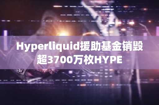 Hyperliquid援助基金销毁超3700万枚HYPE