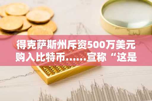 得克萨斯州斥资500万美元购入比特币……宣称“这是金融的未来”