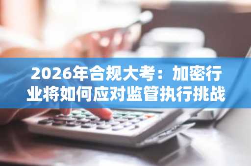 2026年合规大考：加密行业将如何应对监管执行挑战
