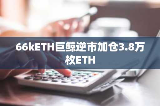 66kETH巨鲸逆市加仓3.8万枚ETH