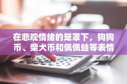 在悲观情绪的笼罩下，狗狗币、柴犬币和佩佩蛙等表情包币种跌幅扩大，跌势持续。
