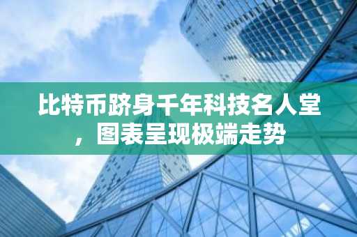 比特币跻身千年科技名人堂，图表呈现极端走势