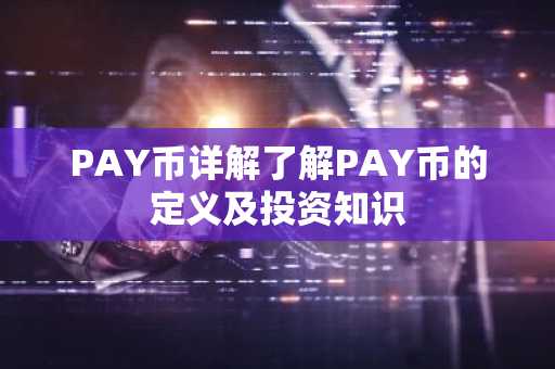 PAY币详解了解PAY币的定义及投资知识