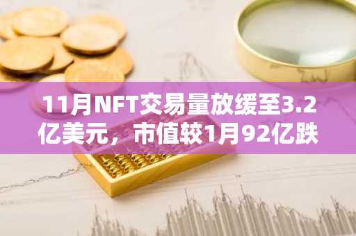 11月NFT交易量放缓至3.2亿美元，市值较1月92亿跌至30.6亿