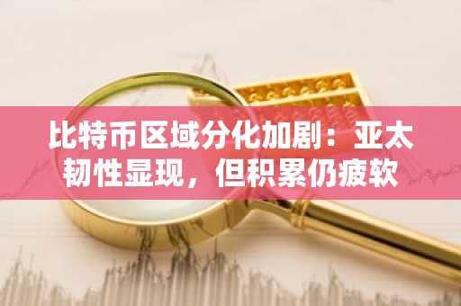 比特币区域分化加剧：亚太韧性显现，但积累仍疲软