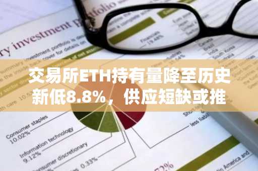 交易所ETH持有量降至历史新低8.8%，供应短缺或推动价格上涨