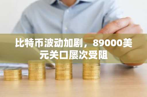 比特币波动加剧,89000美元关口屡次受阻