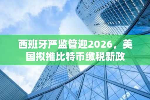 西班牙严监管迎2026，美国拟推比特币缴税新政