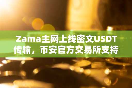 Zama主网上线密文USDT传输，币安官方交易所支持新链上生态