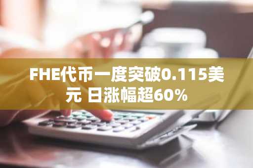 FHE代币一度突破0.115美元 日涨幅超60%