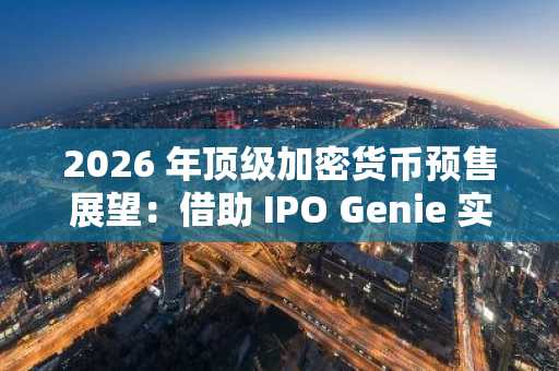 2026 年顶级加密货币预售展望：借助 IPO Genie 实现人工智能驱动的交易发现和代币化私募市场