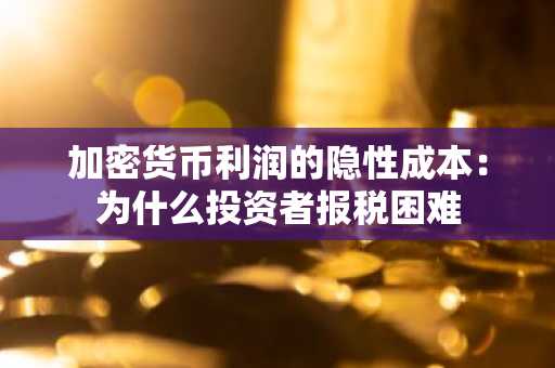 加密货币利润的隐性成本：为什么投资者报税困难