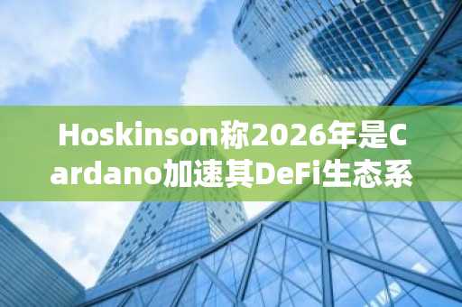 Hoskinson称2026年是Cardano加速其DeFi生态系统发展的生死之年。