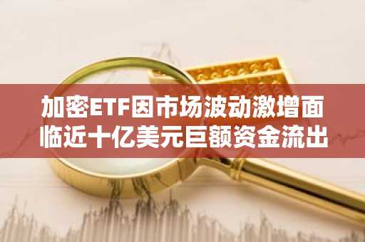 加密ETF因市场波动激增面临近十亿美元巨额资金流出